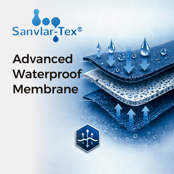 用于透气防水安全鞋的 Sanvlar-Tex™ 防水膜技术