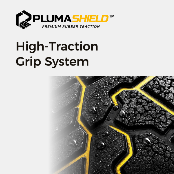 适用于安全鞋的 PlumaShield™ 高牵引力外底技术